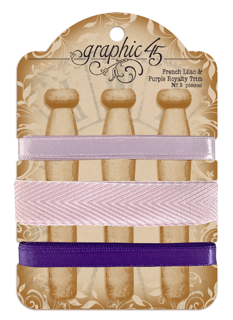 Graphic 45 French Lilac & Purple Royalty Trim